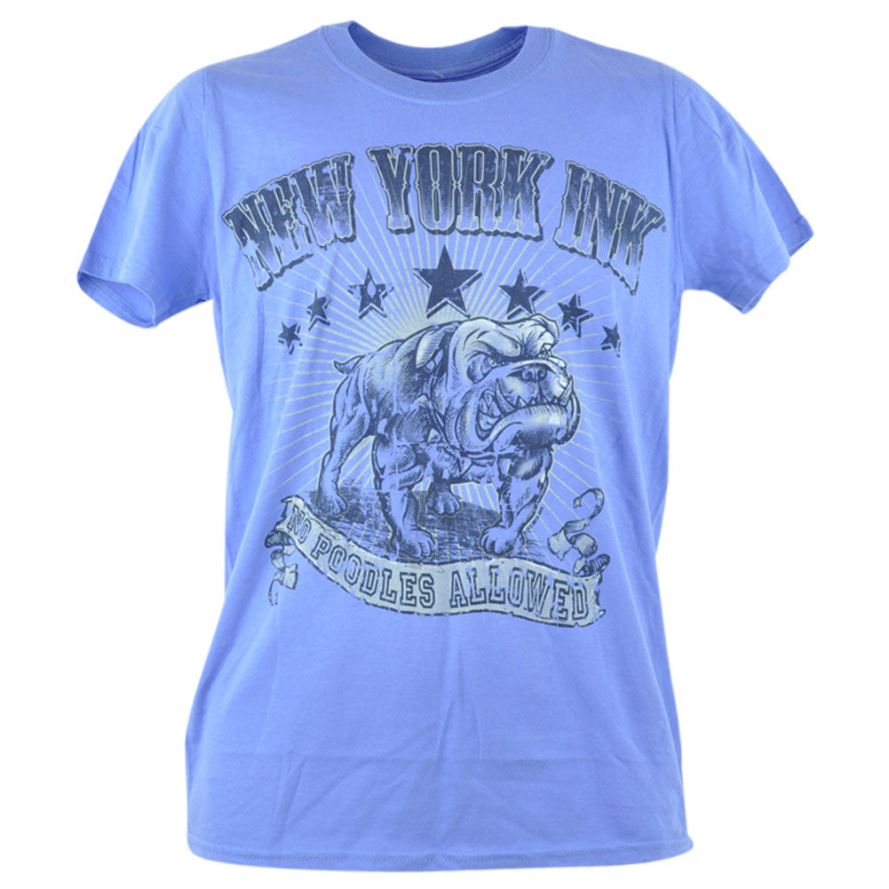 New York Ink NY Tattoos Tv Show Bulldog Stars Distressed T-Shirt Tee SM