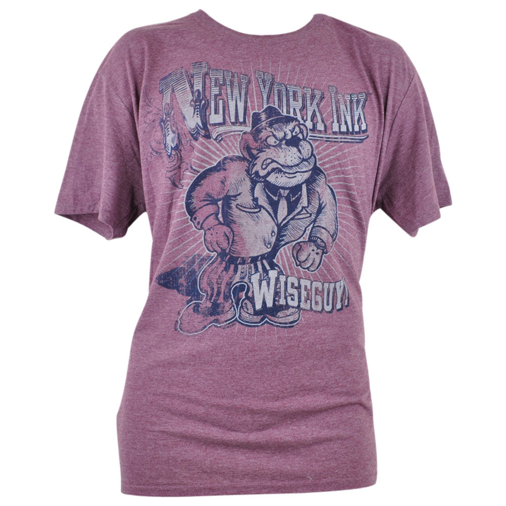 New York Ink NY Tattoos Tv Show Wise Guy Distressed Shirt Tee Purple