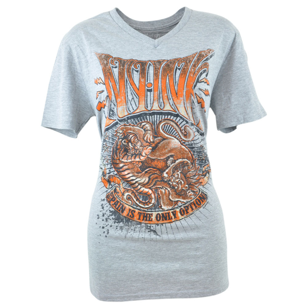 New York Ink NY V Neck Lion Tiger Distressed Tattoos Tv Show T-Shirt Tee