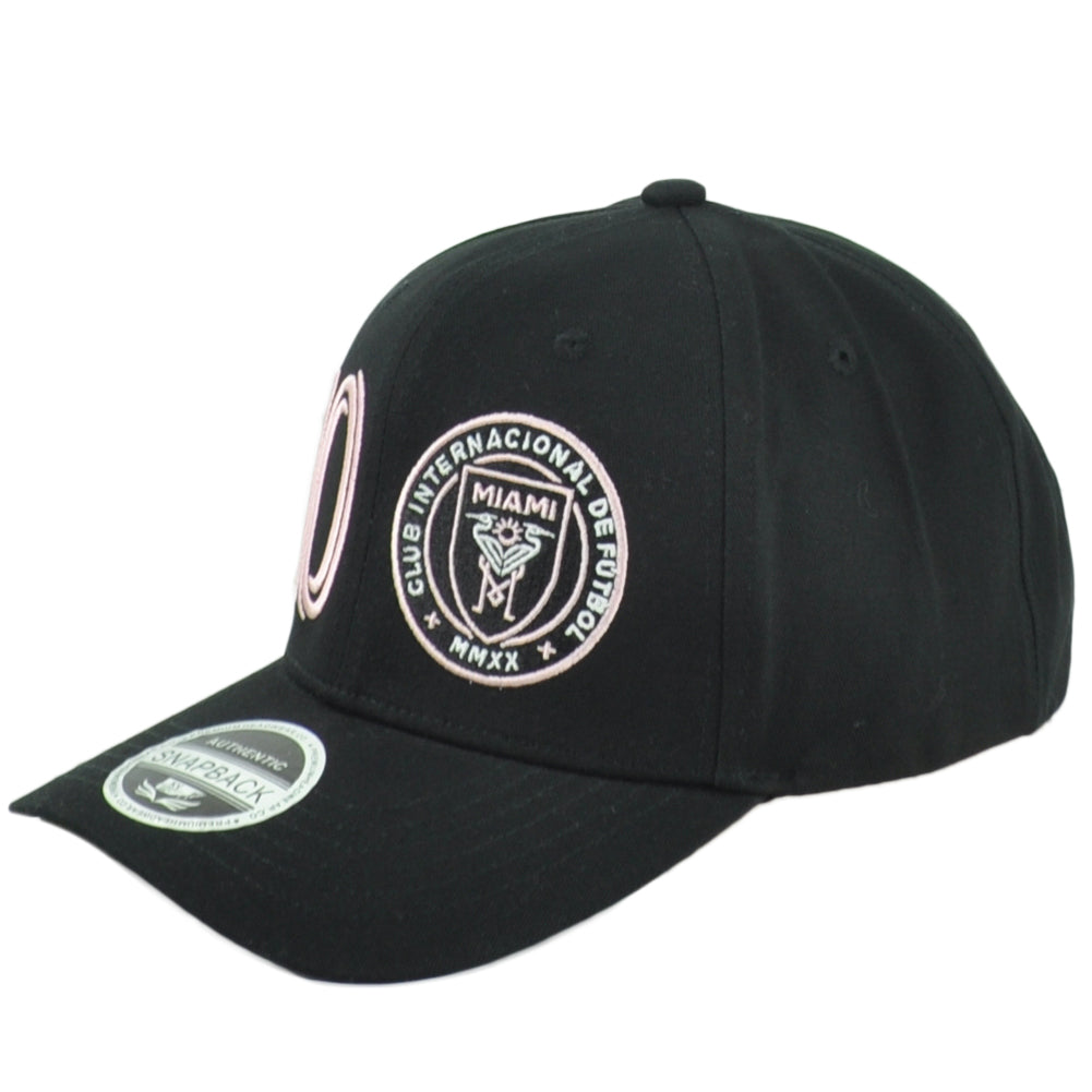 MLS Inter Miami Messi #10 Goat Futbol Soccer Adjustable Black Adults Hat Cap