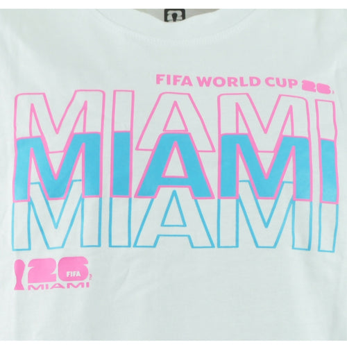 2026 Fifa World Cup Miami White Youth Soccer Futbol Tshirt Tee