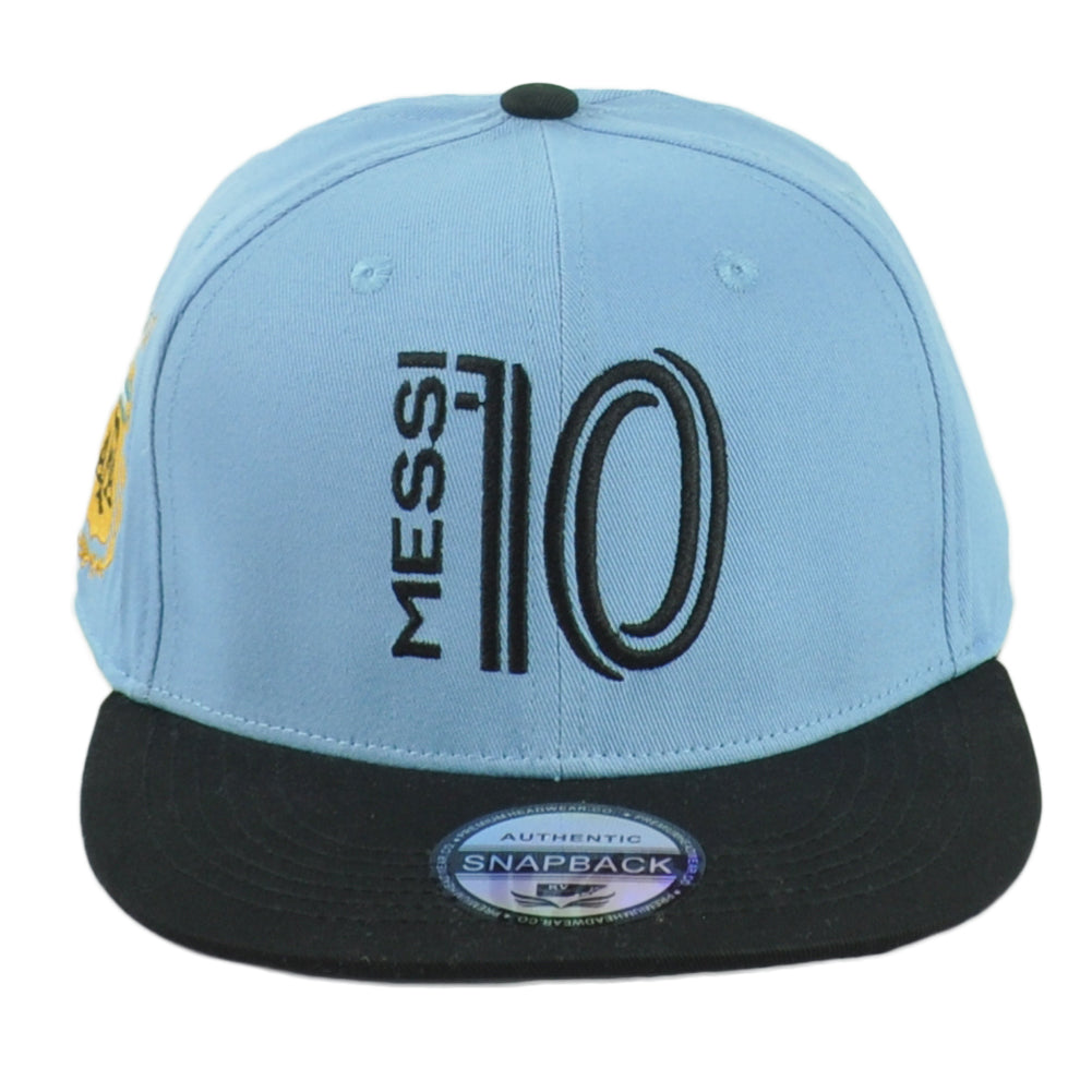 Argentina AFA Lionel Messi #10 Futbol Soccer Adjustable Flat Bill Adult Hat Cap
