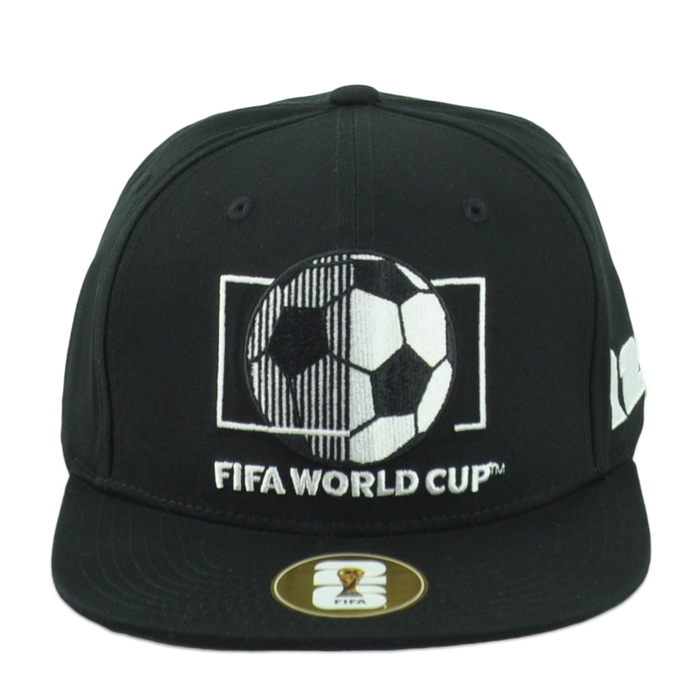 Fifa World Cup 2026 Soccer Football Black Snapback Adults Flat Bill Hat Cap