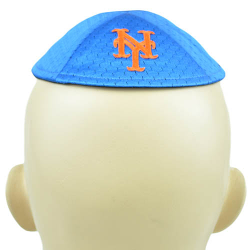 MLB New York Mets Clip On Pro Kippah Kipa Yamaka Jersey Yarmulke Orange Mesh