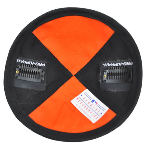 MLB New York Mets Clip On Pro Kippah Kipa Yamaka Jersey Yarmulke Orange Mesh