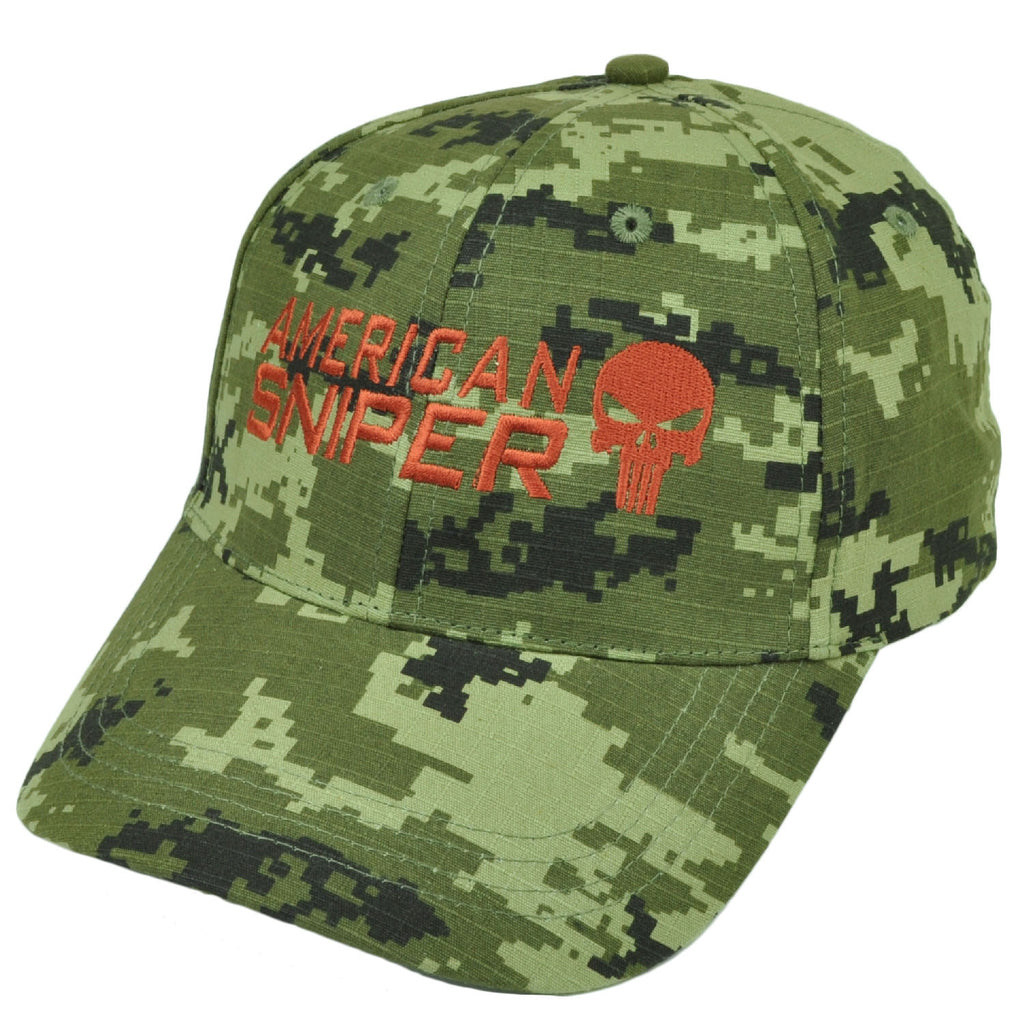 American Sniper Digital Camouflage Camo Hat Cap Gun Skull War Support