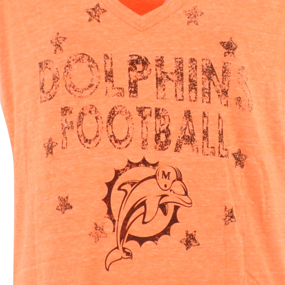 NFL Miami Dolphins Football Short Sleeve Womens Ladies Neon Tshirt Tee Medium