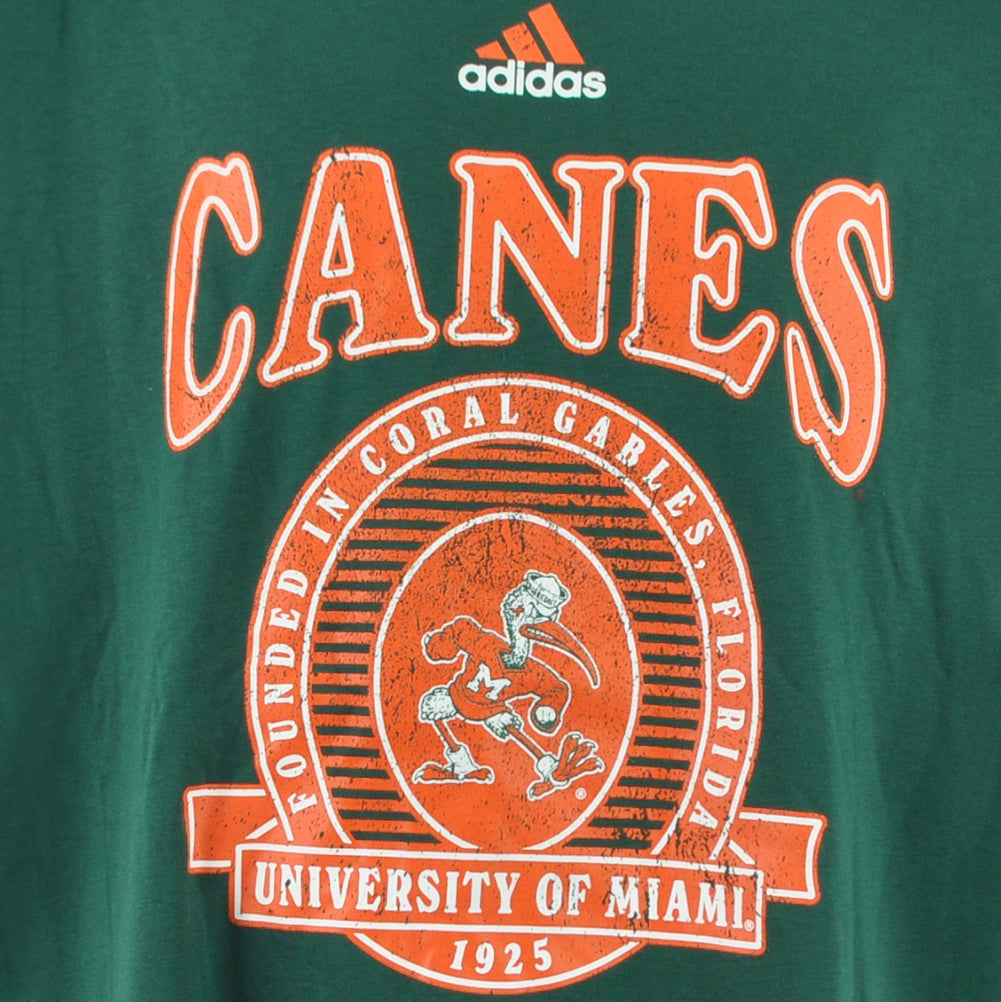 NCAA Adidas Miami Hurricanes Founded In Coral Gables FL 1925 Tshirt Tee