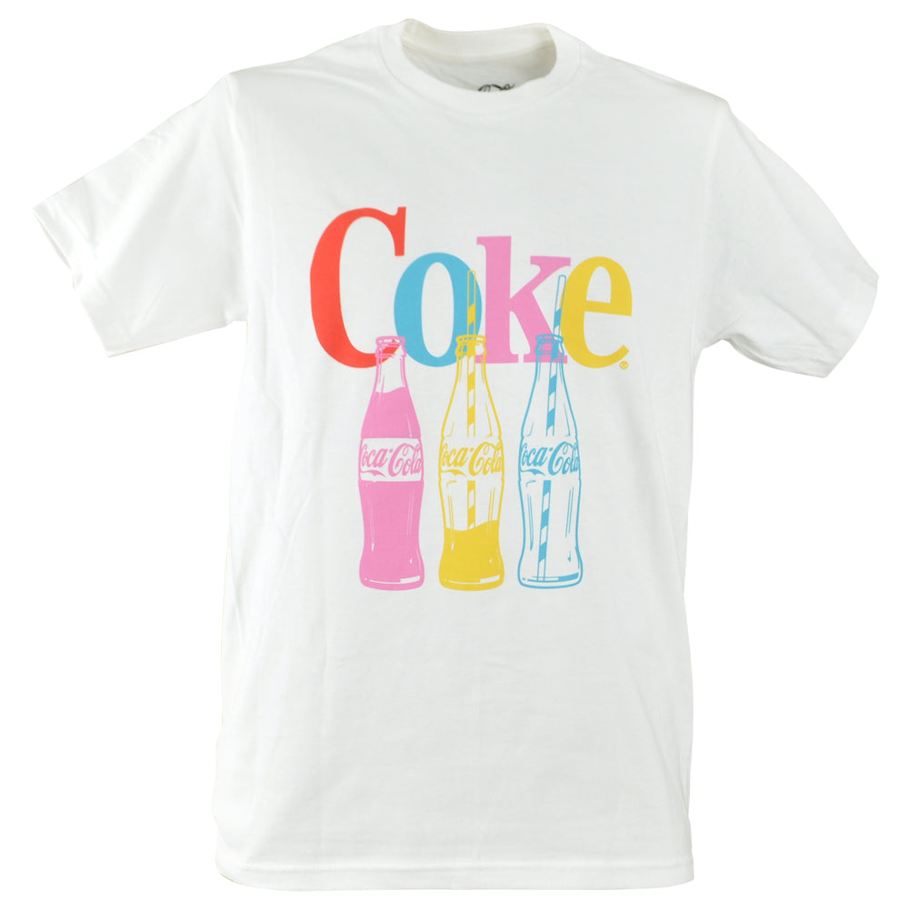 Coca Cola Drink Beverage Soda Short Sleeve White Adults Men Tshirt Tee