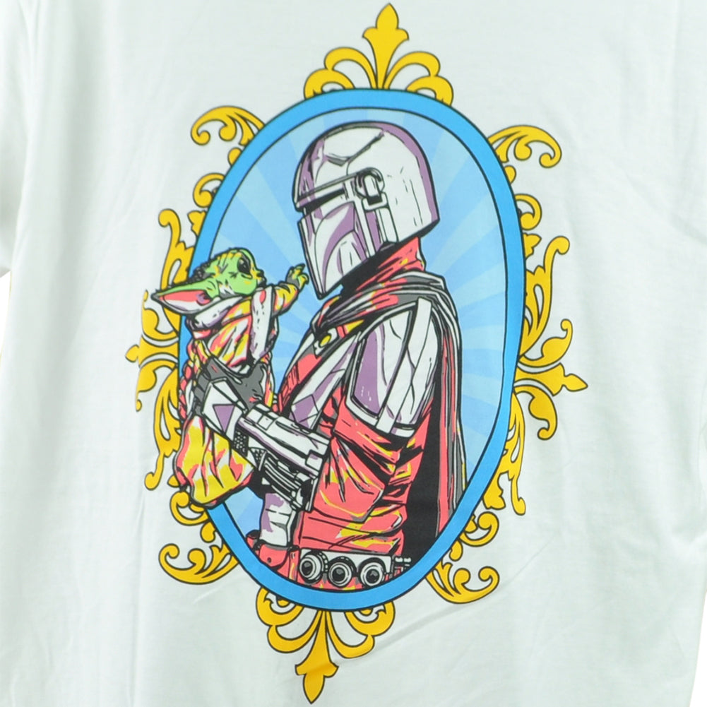 Star Warz Grogu Mandalorian Movie TV Crew Neck Adults White Tshirt Tee