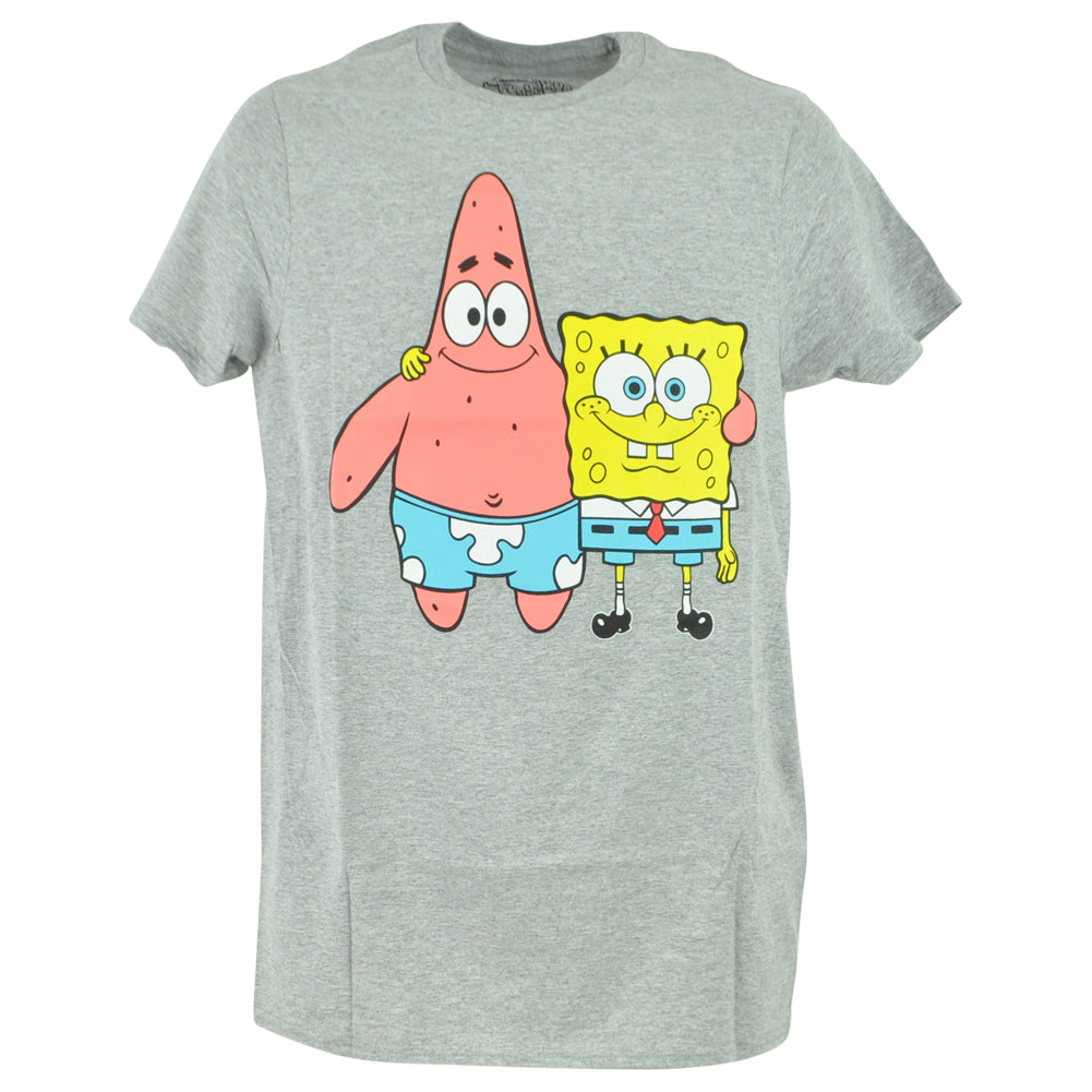 Spongebob Squarepants Patrick Star Cartoon Gray Adults Men Tshirt Tee