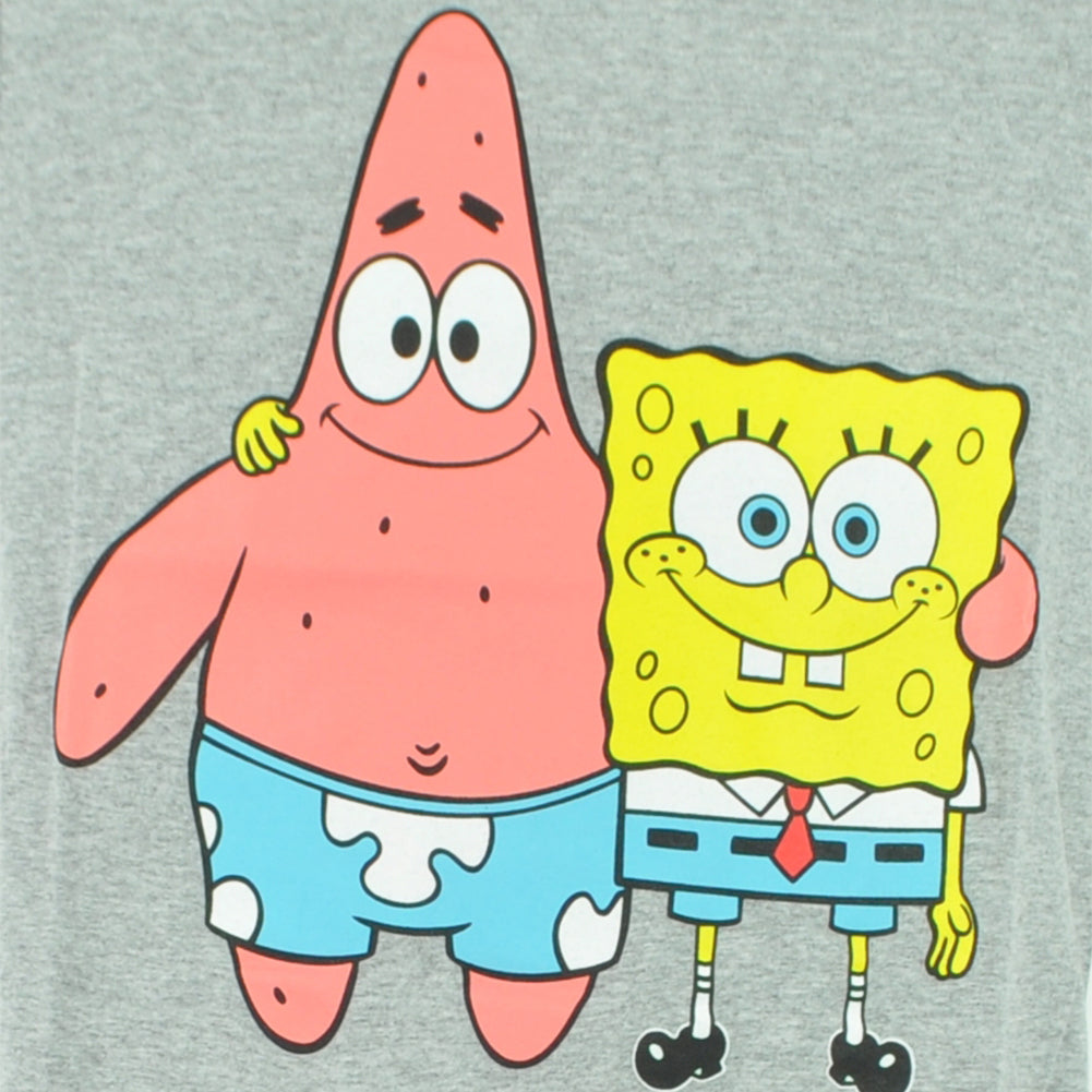 Spongebob Squarepants Patrick Star Cartoon Gray Adults Men Tshirt Tee