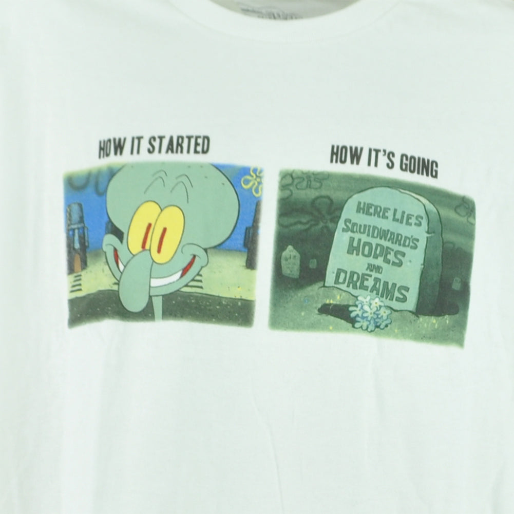Nickelodeon Spongebob Squarepants Squidwards Cartoon Adults Tshirt Tee 2-XLarge