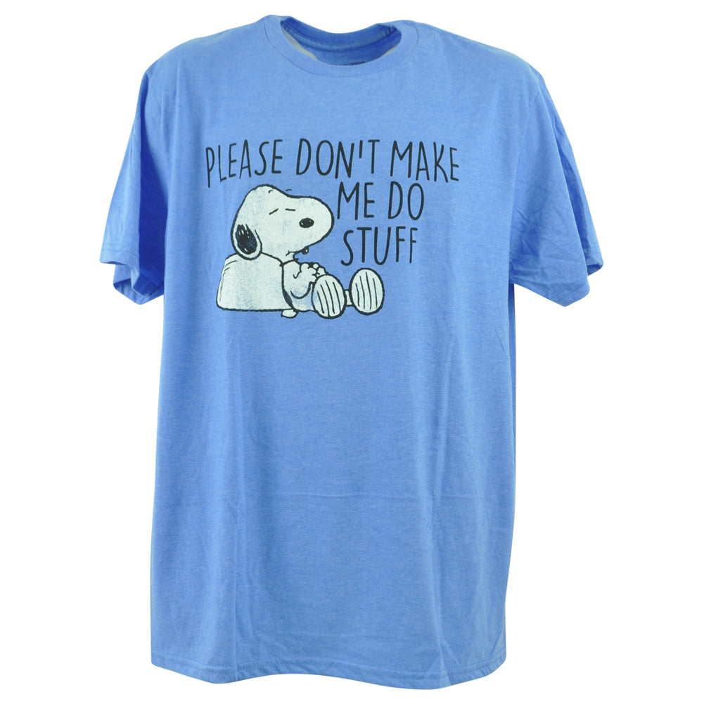 Peanuts Snoopy Don't Make Me Do Cartoon TV Crew Neck Adults Tshirt Tee