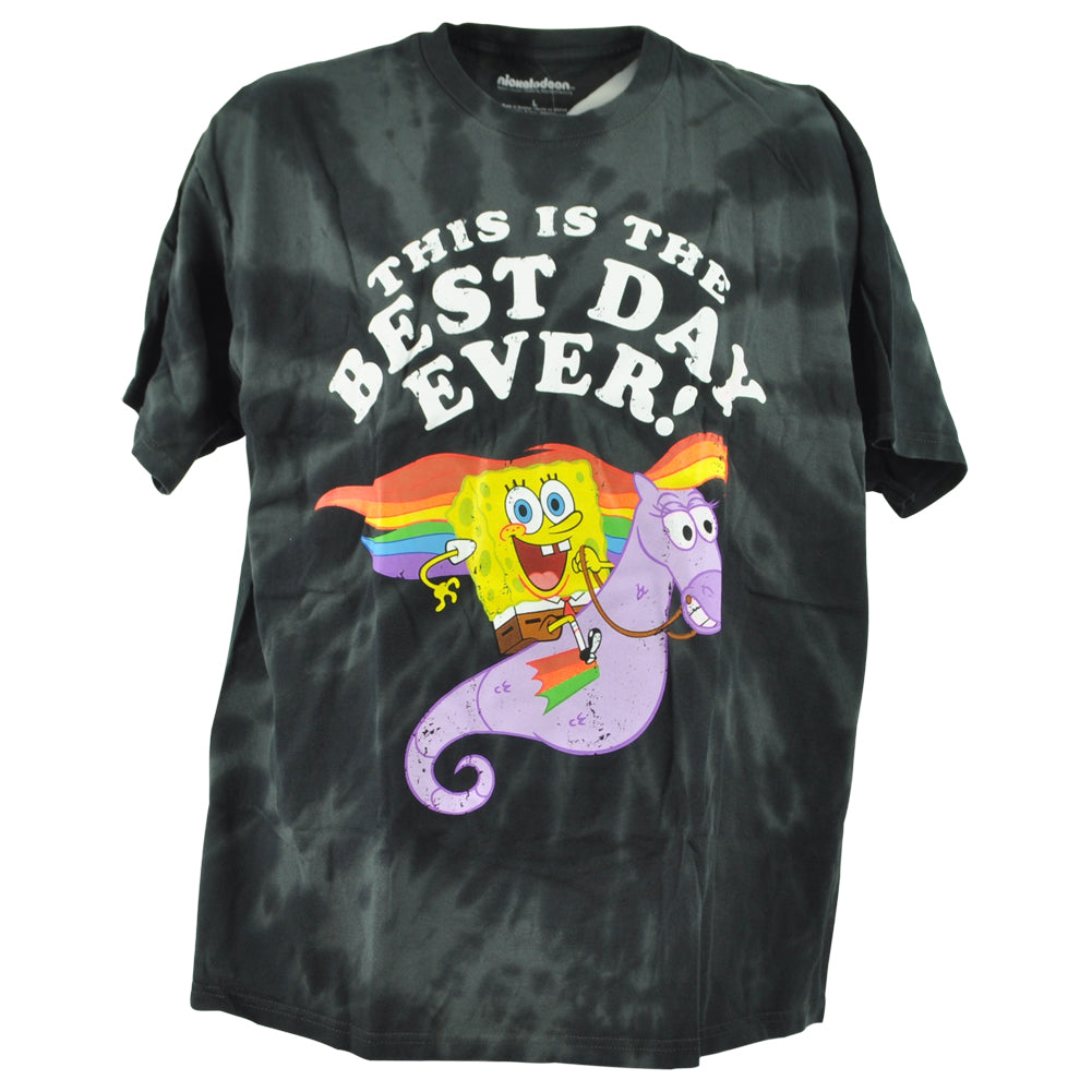 Nickelodeon Spongebob Squarepants Best Day Ever Cartoon Adults Tshirt Tee