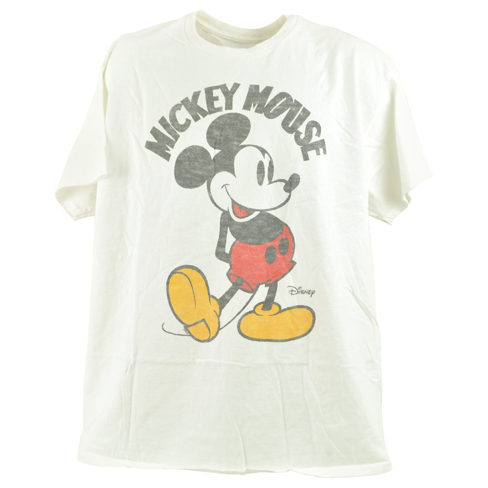 Disney Mickey Mouse Cartoon White Short Sleeve Adults Men Tshirt Tee
