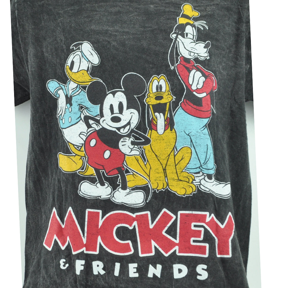 Disney Mickey Mouse & Friends Charcoal Crew Neck Adults Men Tshirt Tee