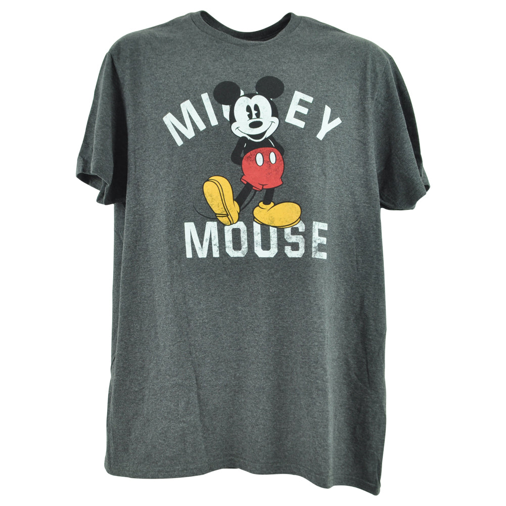 Disney Mickey Mouse & Friends Charcoal Crew Neck Adults Men Tshirt Tee