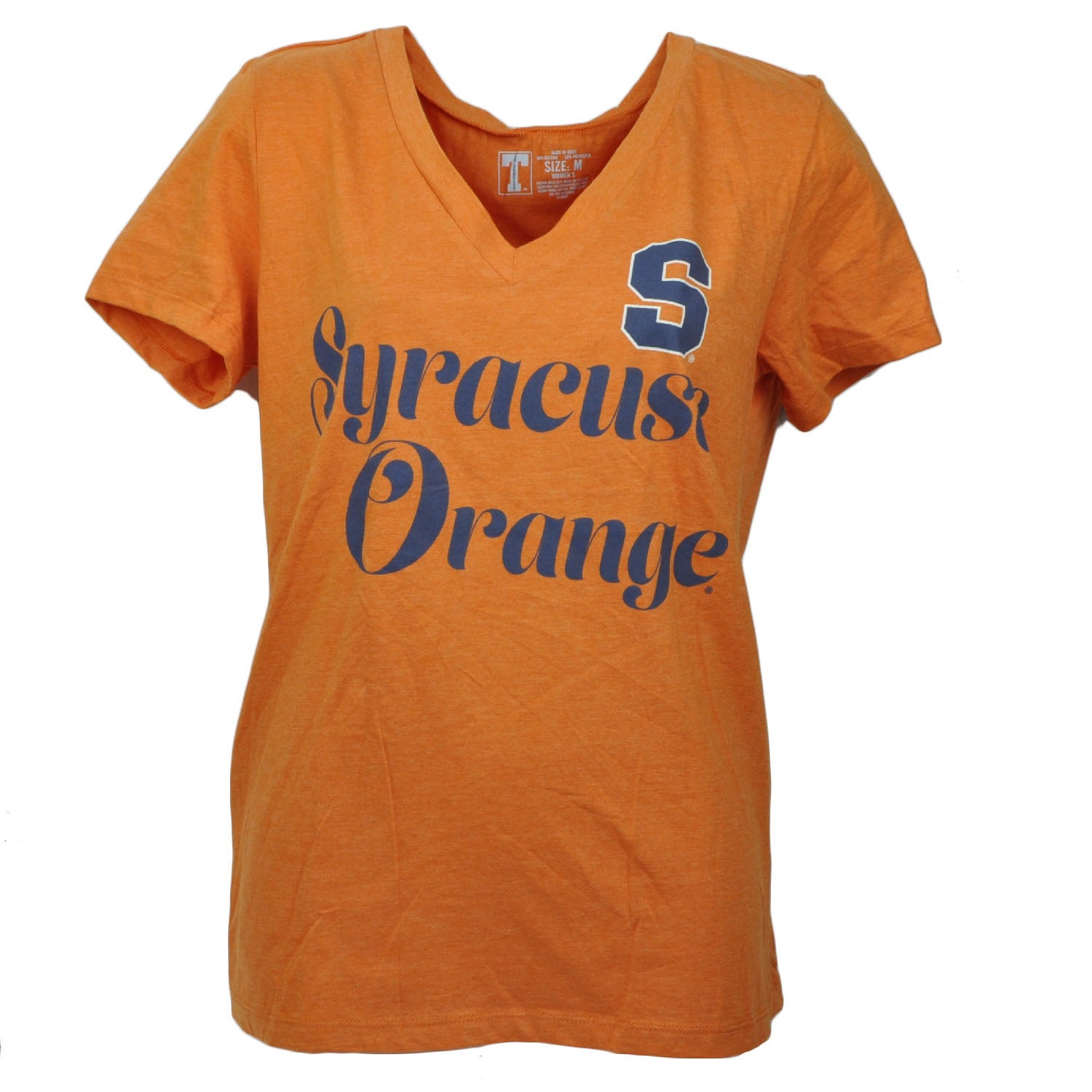 NCAA Syracuse Orange V Neck Short Sleeve Womens Tshirt Tee Sports Script Sports