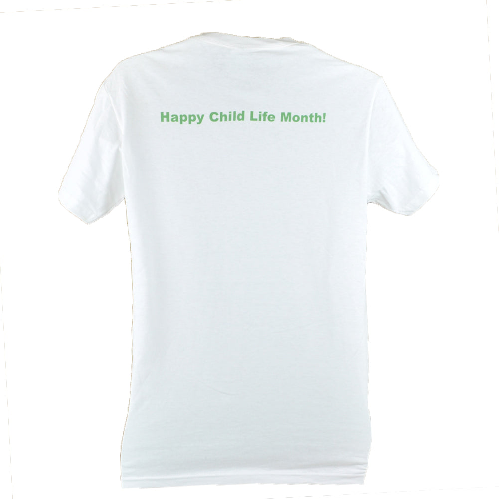 Peace Love Beads Men Adult Mardi Gras Happy Child Life Month White T-Shirt
