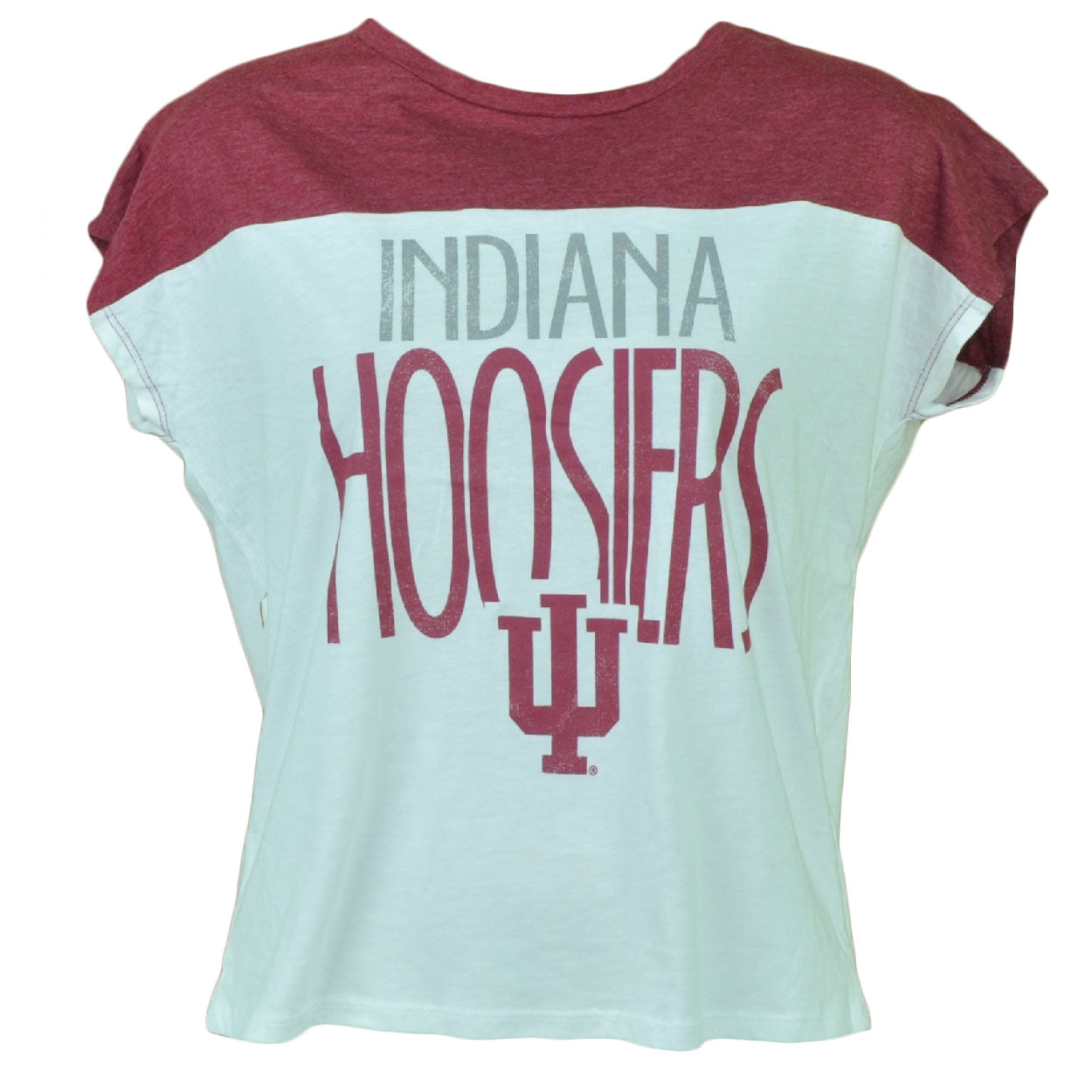 NCAA Indiana Hoosiers Defend The Rock Womens Ladies Tshirt Tee Crew Neck