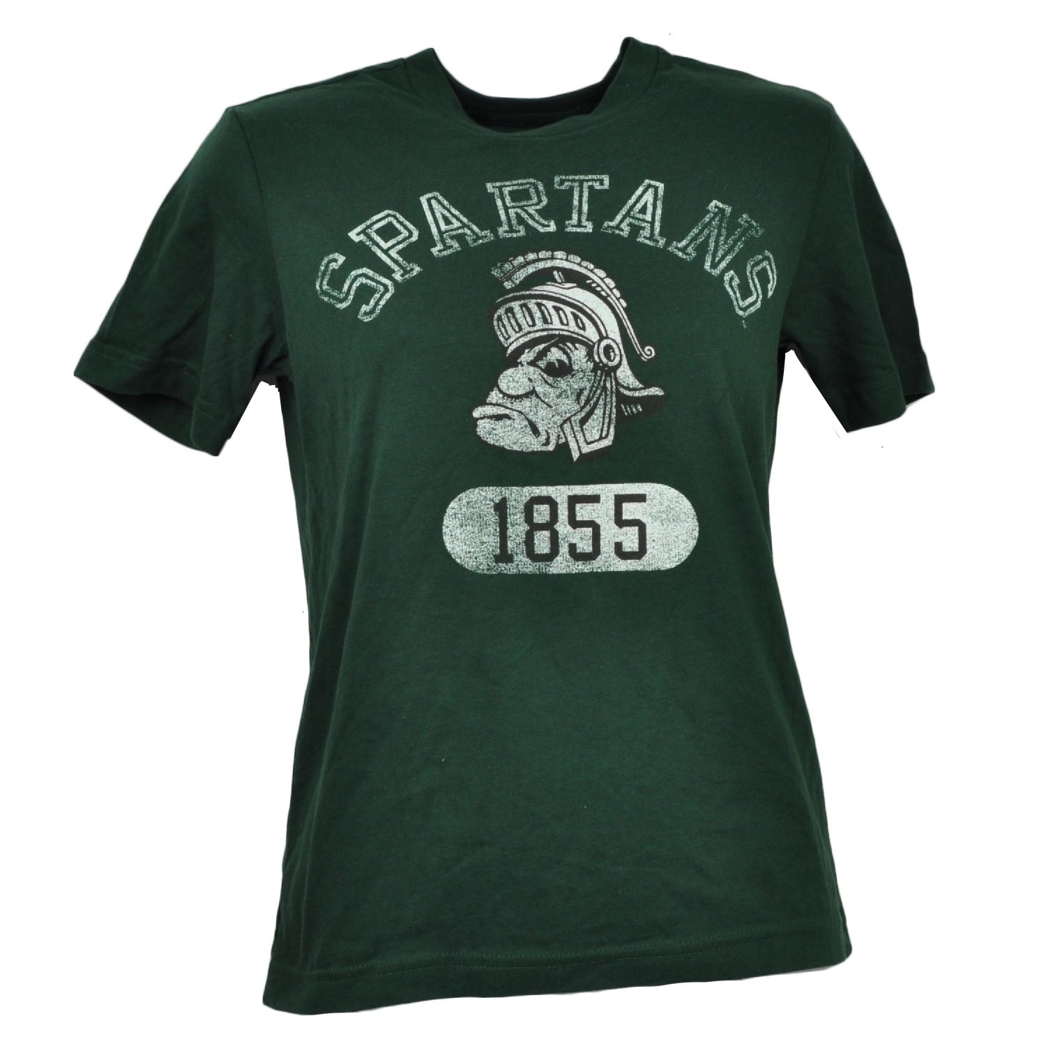 NCAA Michigan State Spartans Green Tshirt Tee Boys Distressed Short Sleeve Sport