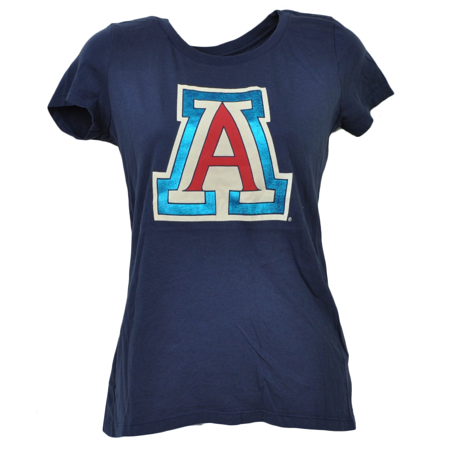 NCAA Arizona Wildcats Crew Neck Tshirt Tee XSmall Womens Short Sleeve Navy Blue