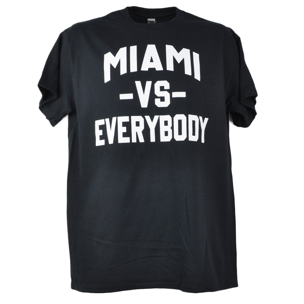 Miami VS Everybody Mens Adults Black Tshirt Tee Basketball Fun Sports