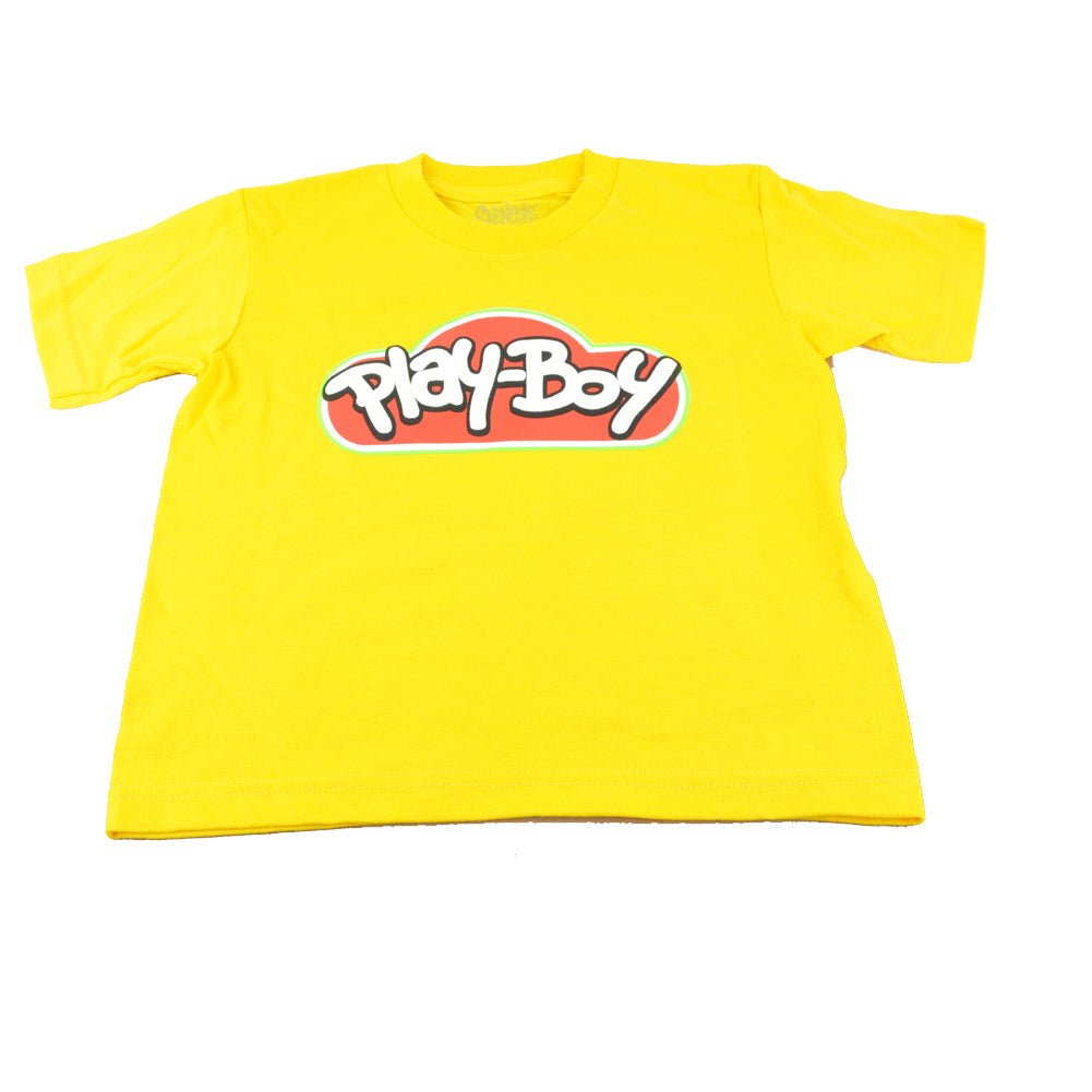 Play Boy Authentic Spencers Toddler Novelty T-Shirt Fashion yellow Graphic Tee