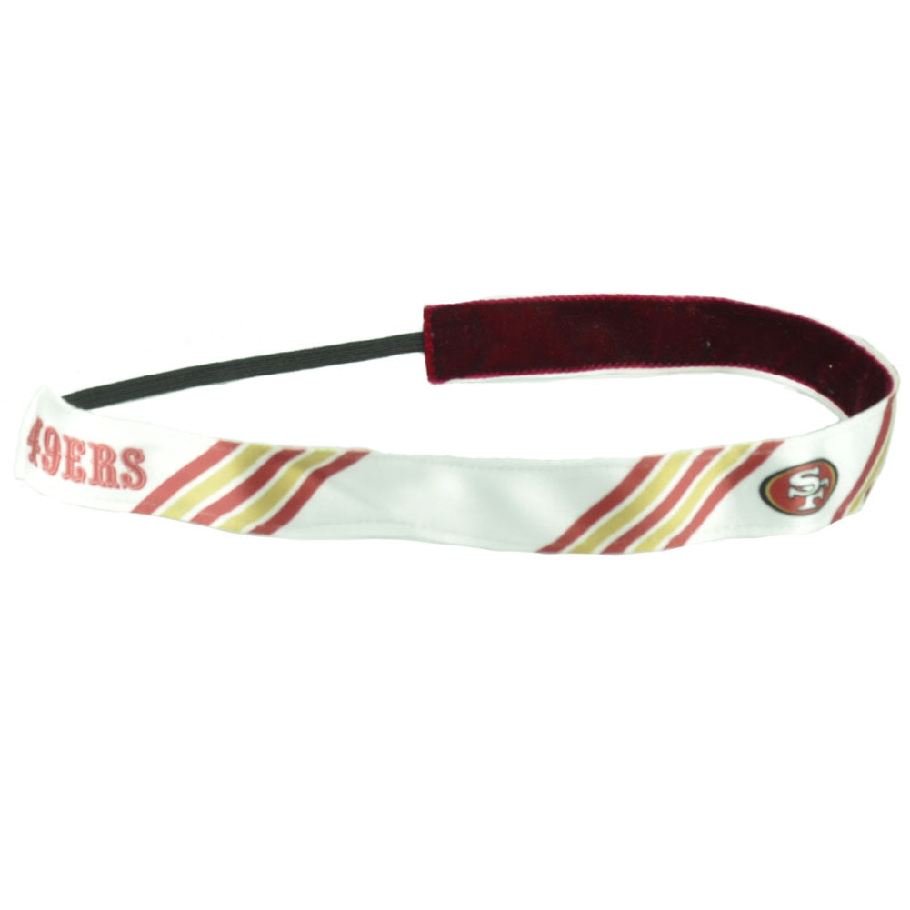 San Francisco 49ers Headband Womens White Elastic Hair Accessory Sport Game