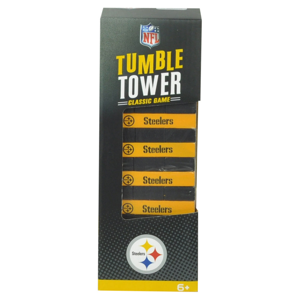 NFL Pittsburgh Steelers Tumble Tower Pinewood Blocks Game Family Fun Green Yello