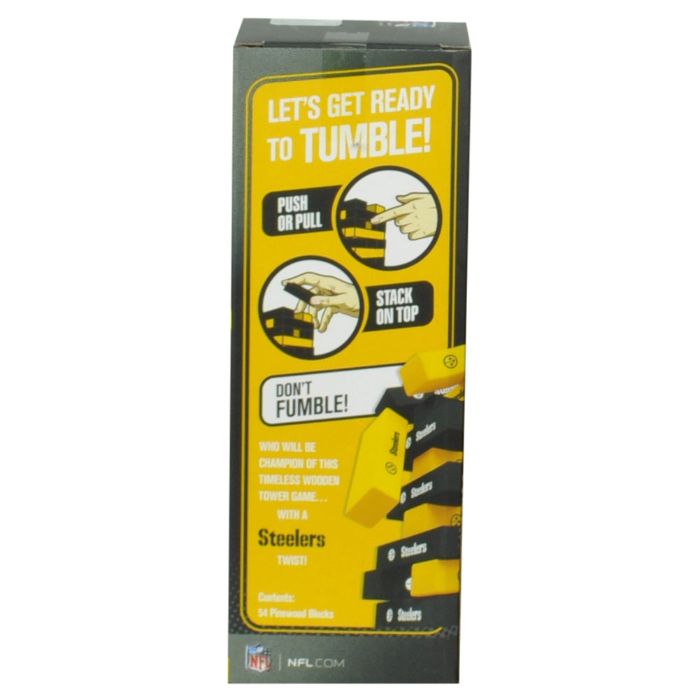 NFL Pittsburgh Steelers Tumble Tower Pinewood Blocks Game Family Fun Green Yello