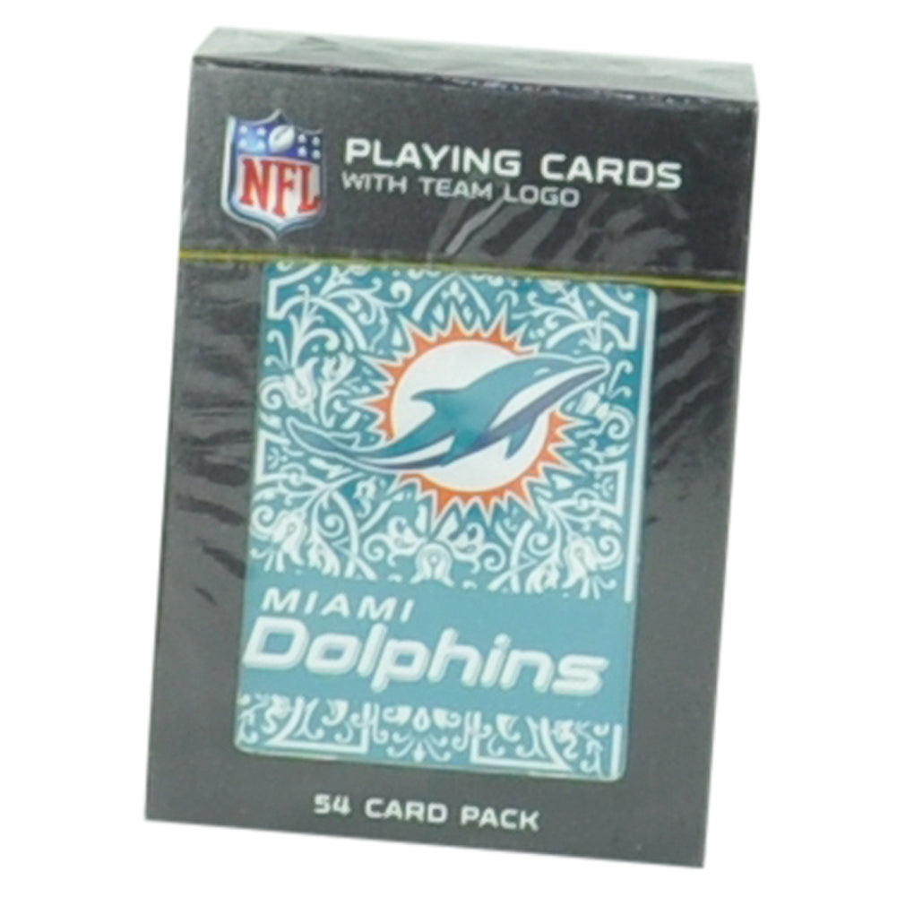 NFL Miami Dolphins Playing Cards Standard Size 52 Cards Plus 2 Jokers Sports