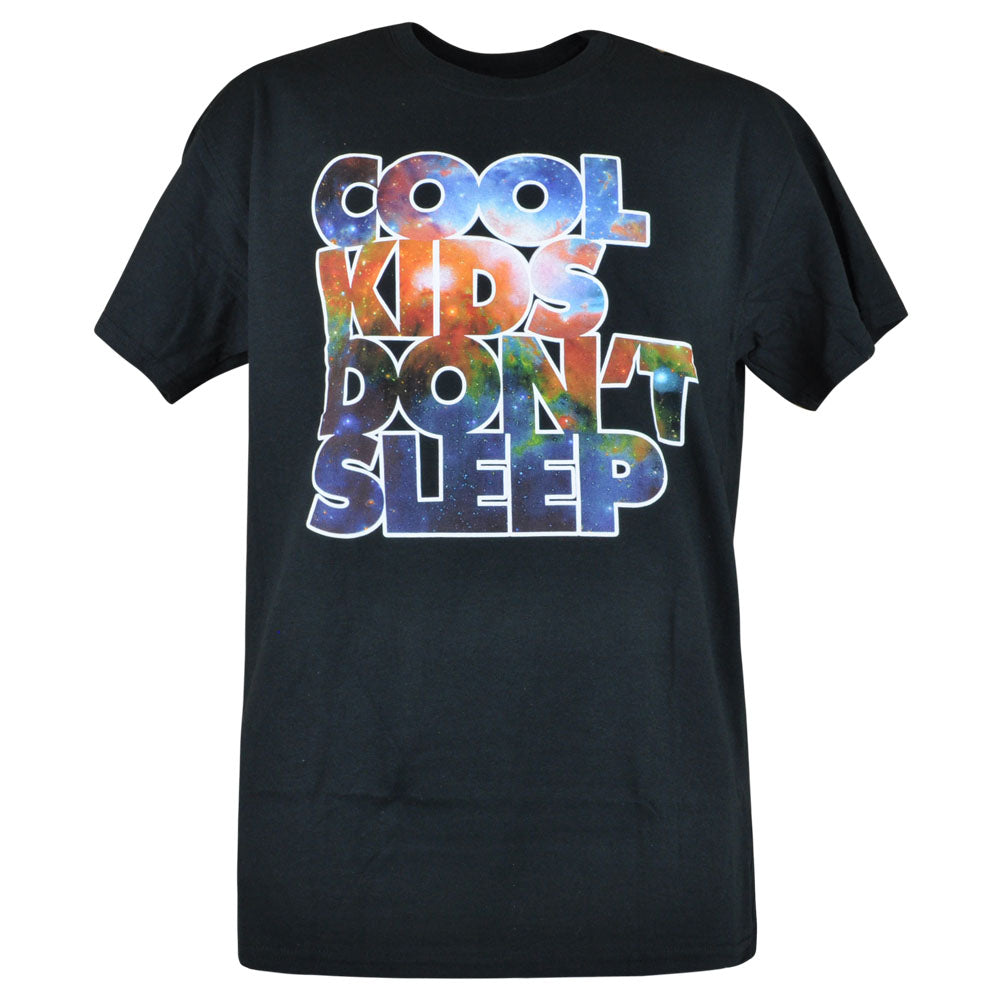 Cool Kids Dont Sleep Outer Space Style Fashion Novelty Mens Black Tshirt