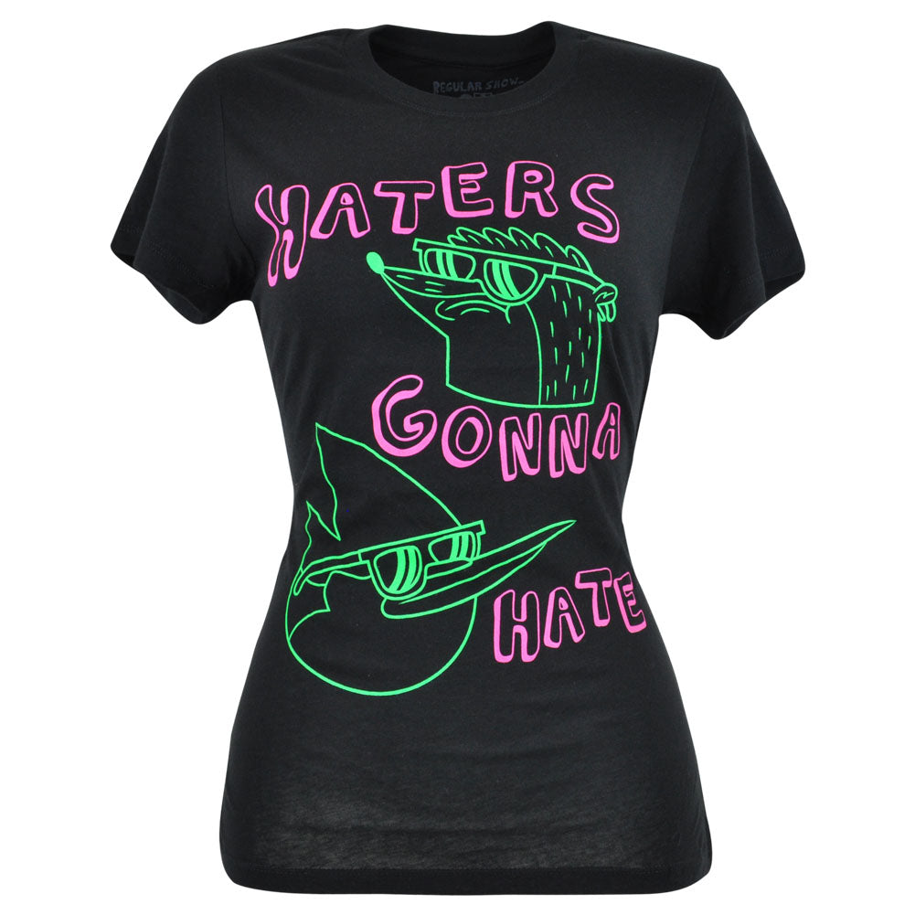 Cartoon Network Regular Show Haters Gonna Hate Neon Women Ladies Tshirt