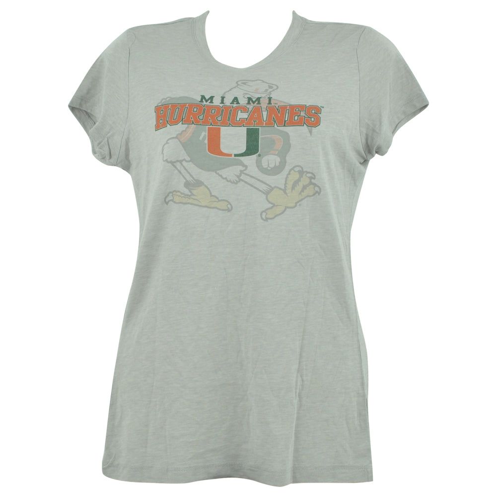 NCAA LW Miami Hurricanes Short Sleeve Crew Neck Womens Ladies Tshirt Tee