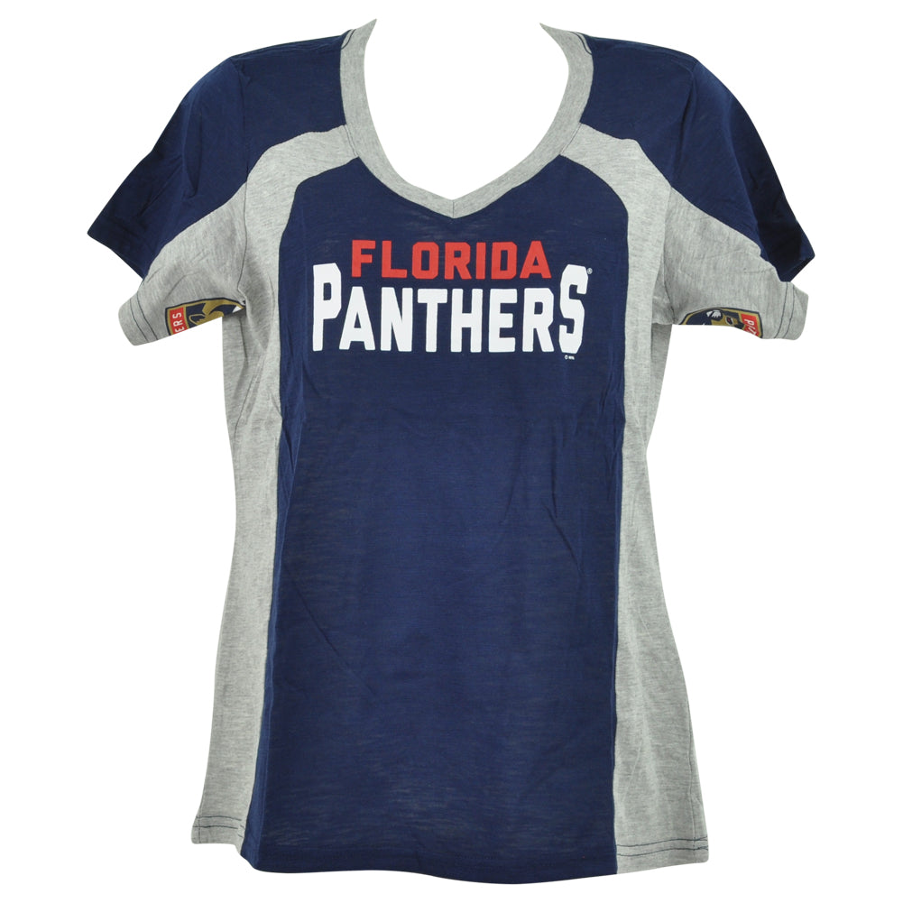 NHL Florida Panthers Hockey Hands High V-Neck Womens Ladies Tshirt Tee