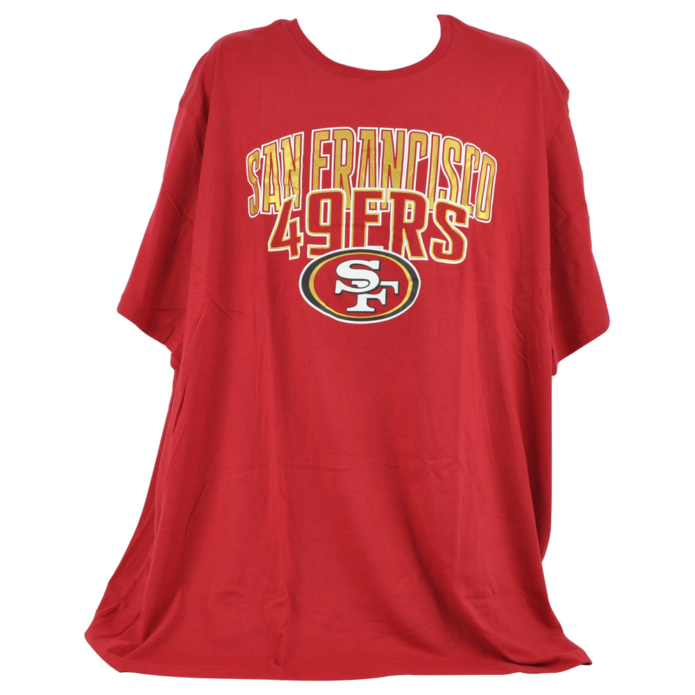 NFL San Francisco 49ers Crew Neck Short Sleeve Red Adult Man Tshirt Tee