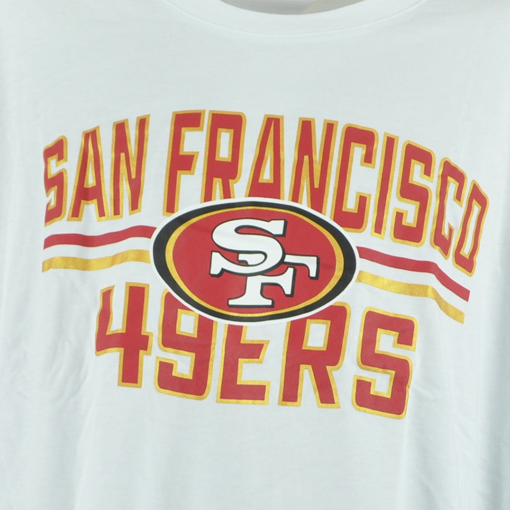 NFL San Francisco 49ers Crew Neck Long Sleeve White Adults Tshirt Tee