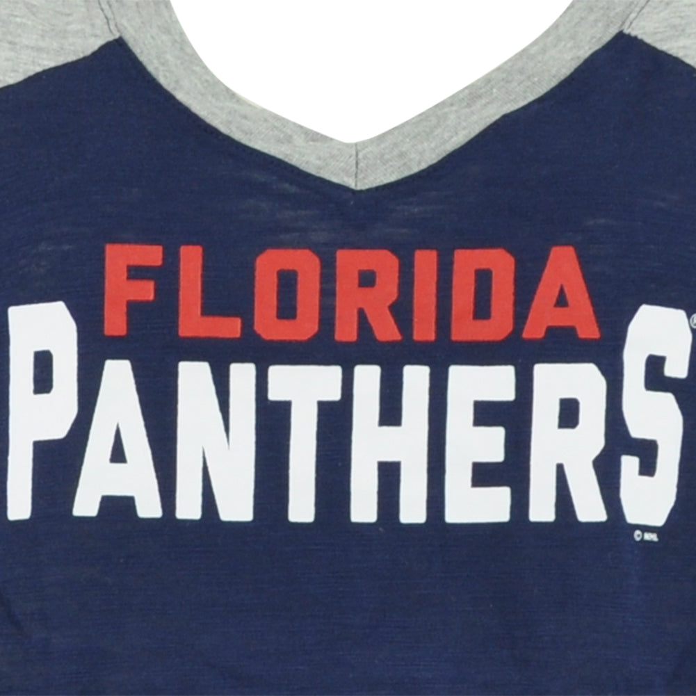 NHL Florida Panthers Hockey Hands High V-Neck Womens Ladies Tshirt Tee