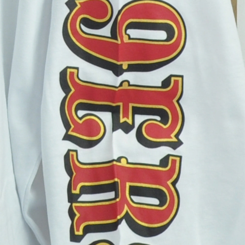 NFL San Francisco 49ers Crew Neck Long Sleeve White Adults Tshirt Tee