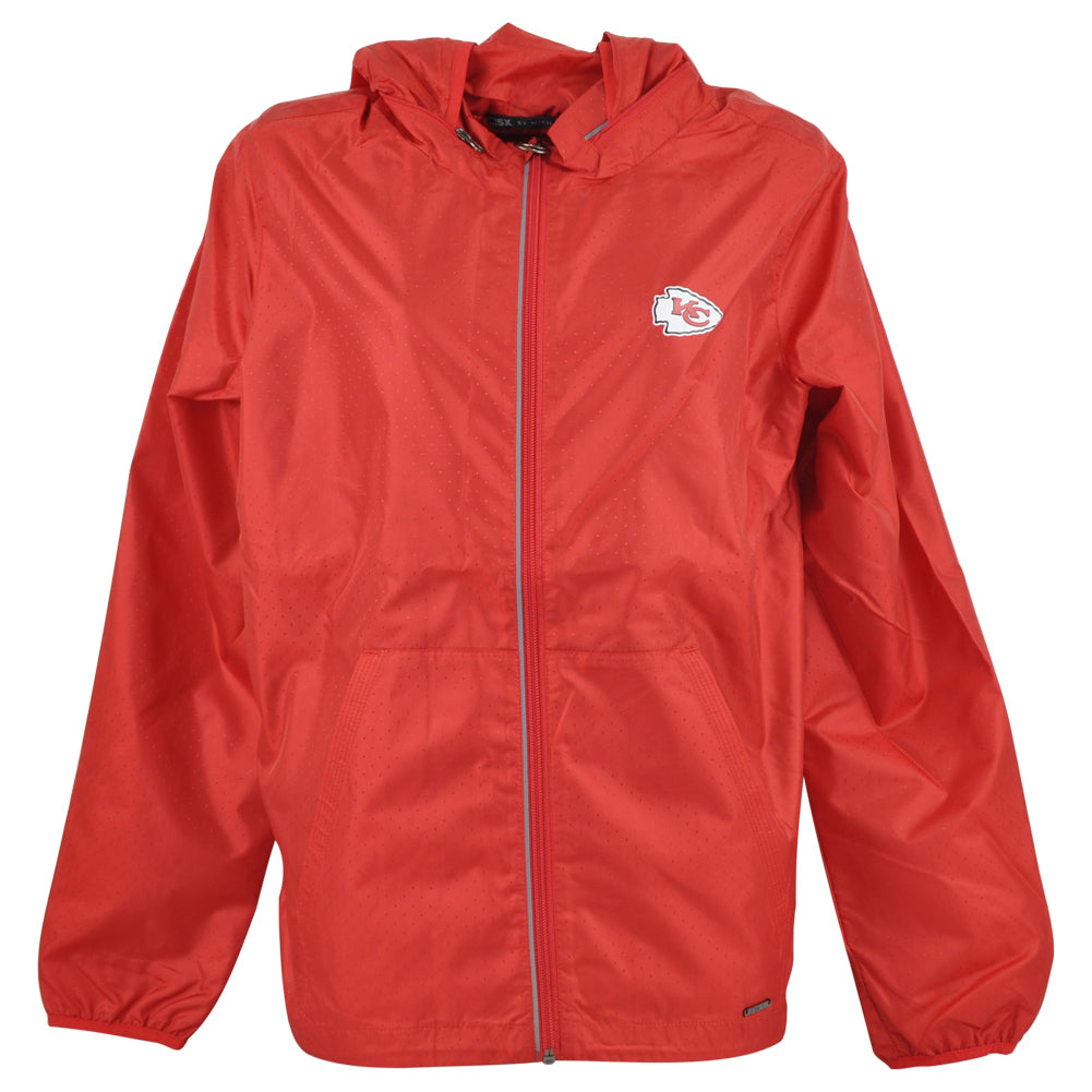 NFL Kansas City Chiefs Long Sleeve Womens Ladies Zipper Red Hooded Jacket