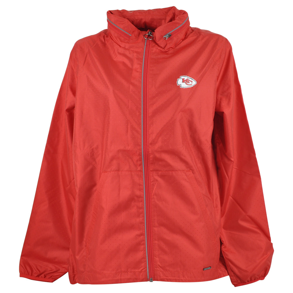 NFL Kansas City Chiefs Long Sleeve Womens Ladies Zipper Red Hooded Jacket
