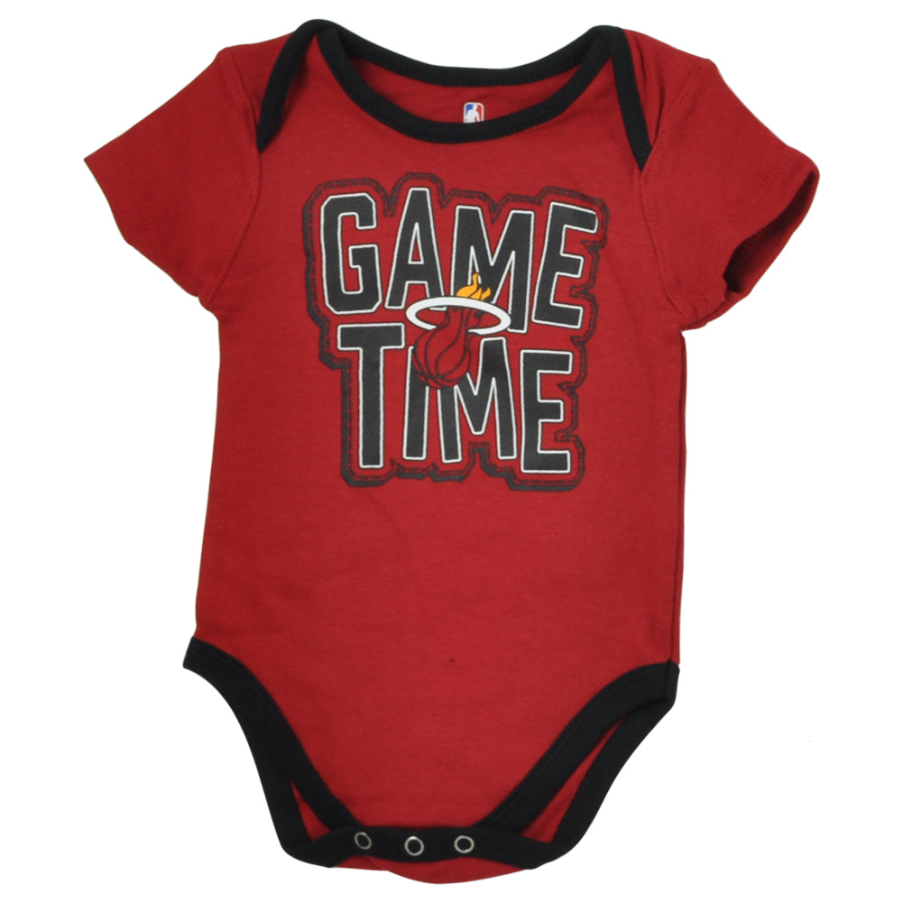 NBA Miami Heat Baby Infant 3 Piece Creeper Set Bodysuit Snap Onesies