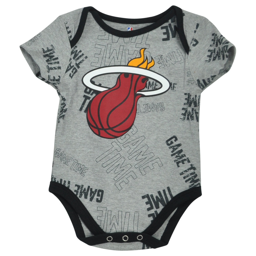 NBA Miami Heat Baby Infant 3 Piece Creeper Set Bodysuit Snap Onesies
