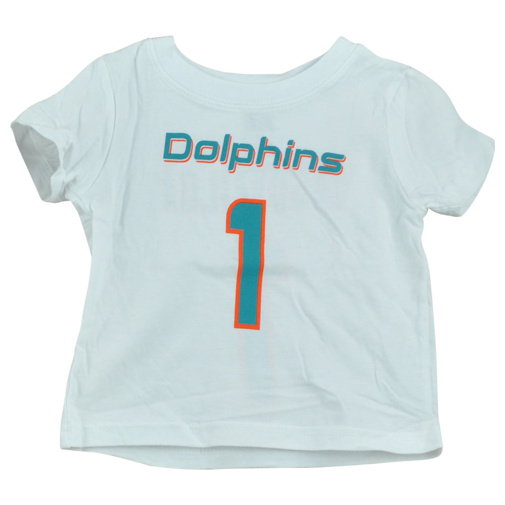 NFL Miami Dolphins Tua Tagovailoa #1 Crew Neck Infant Baby Tshirt Tee