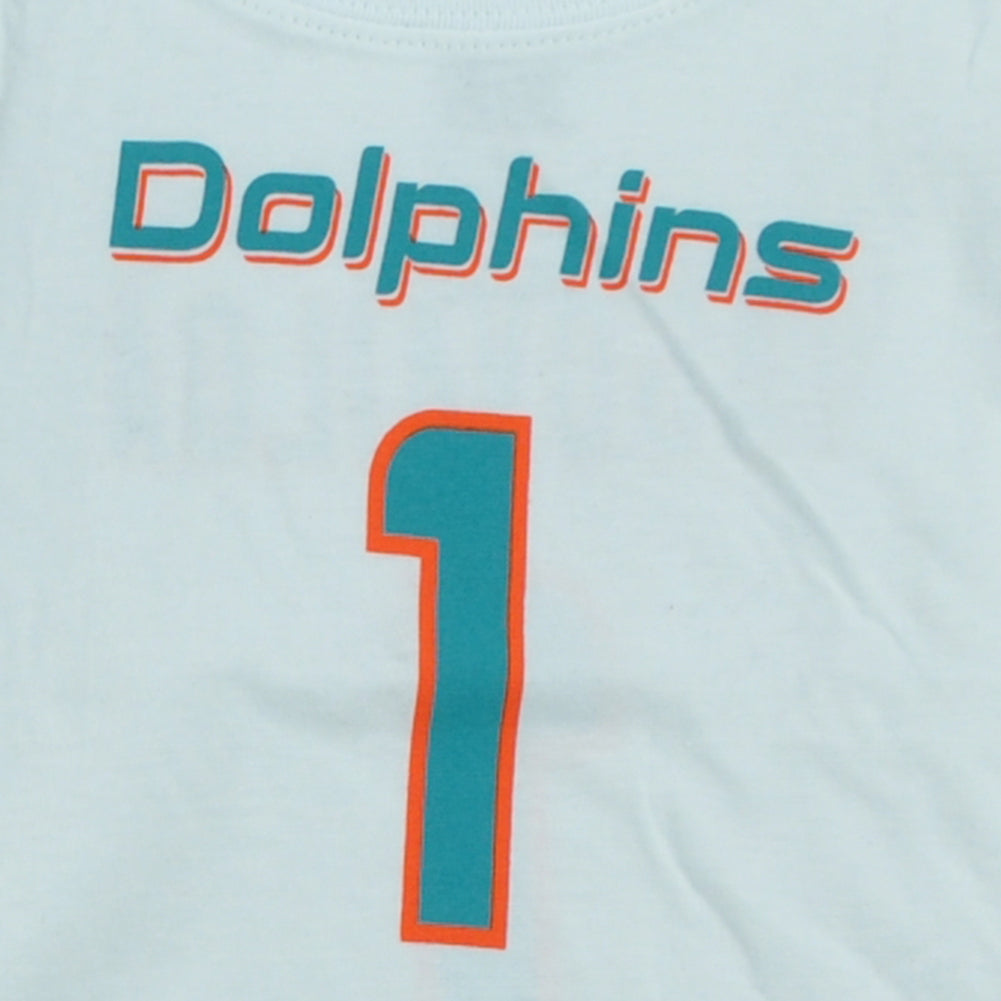 NFL Miami Dolphins Tua Tagovailoa #1 Crew Neck Infant Baby Tshirt Tee