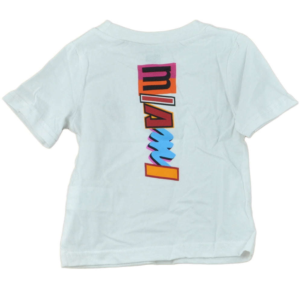 NBA Miami Heat White Short Sleeve Crew Neck Infant Baby Tshirt Tee