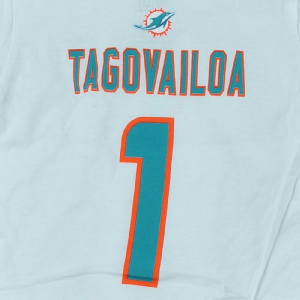 NFL Miami Dolphins Tua Tagovailoa #1 Crew Neck Infant Baby Tshirt Tee