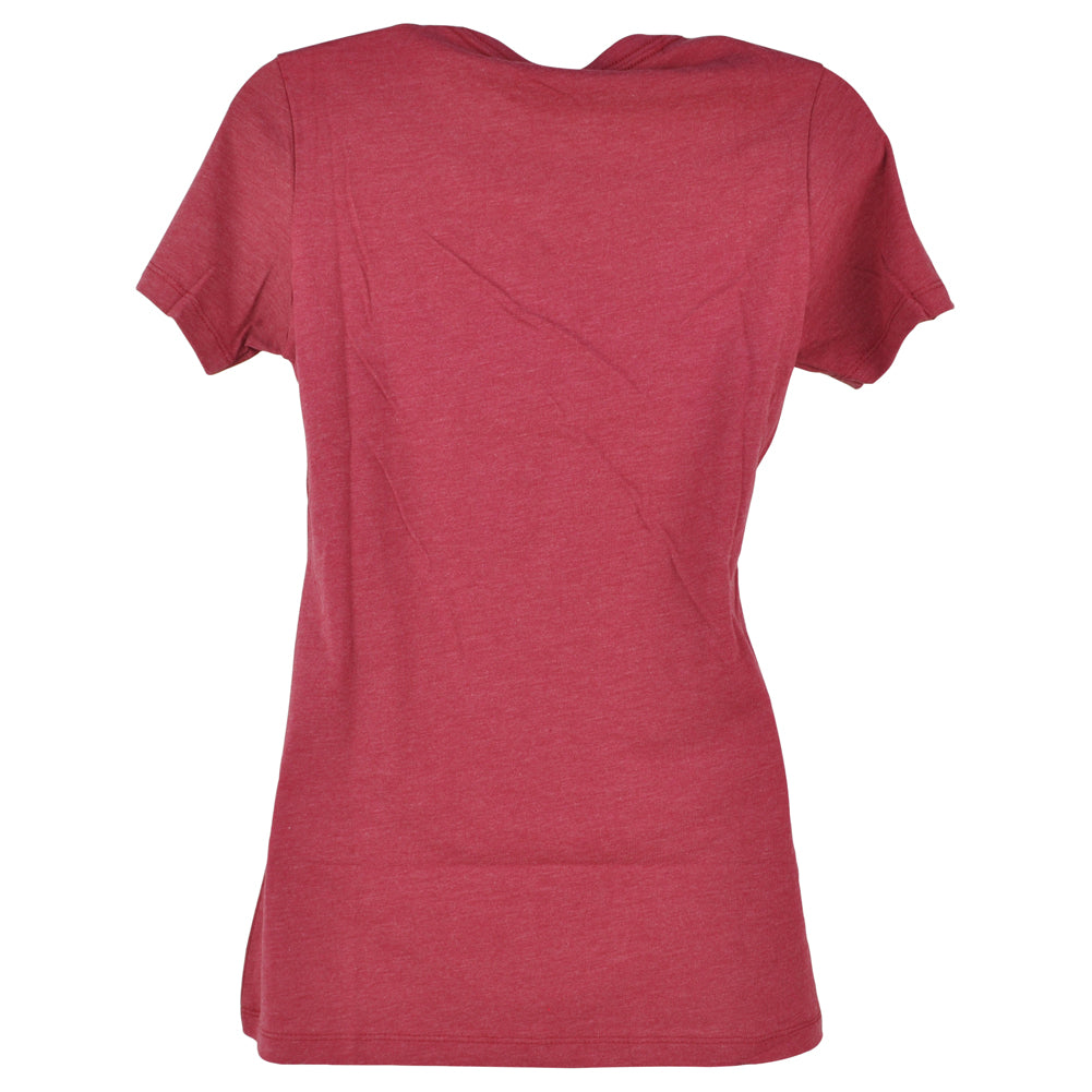 USA Powerlifting Weight Gym Magenta Crew Neck Womens Ladies Tshirt Tee